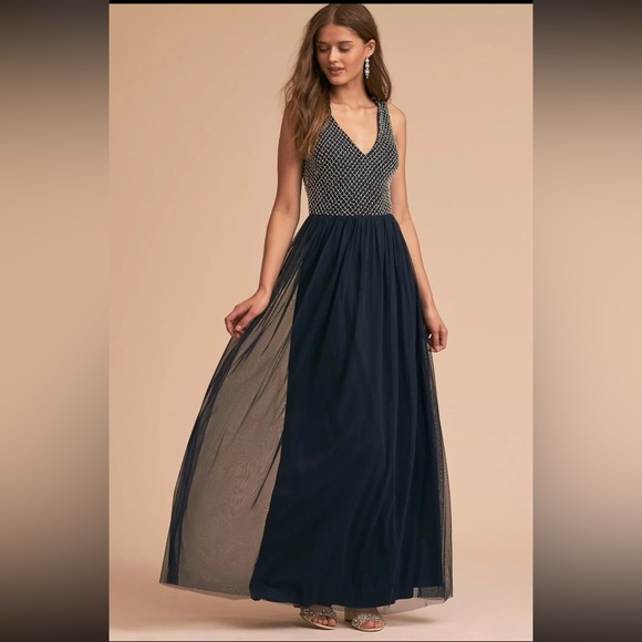 Adrianna Papell Long Mesh Embellished Gown - Picture 15 of 16